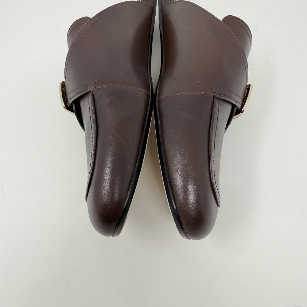 New Vince Minetta Leather Loafer Mule Chili Brown Sz 6.5 - Picture 11 of 13